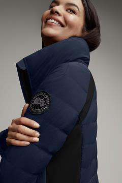 Chamarras Canada Goose Mujer México - HyBridge Chaqueta De Plumas Black Label Azul Oscuro Marino IJ3948026